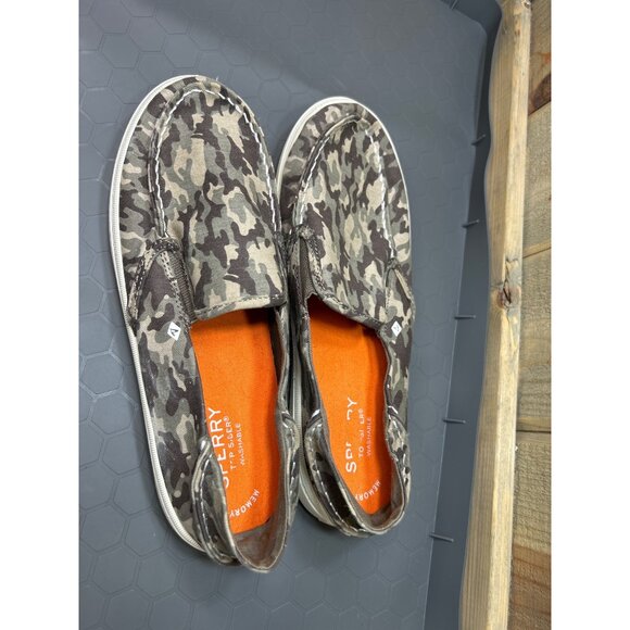 Sperry Mens Memory Foam Camo Canvas Slip-On Shoes Size 7M - Picture 7 of 8